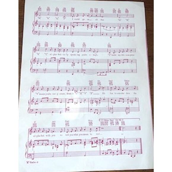 "A" You're Adorable, The Alphabet Song, Original Sheet Music (1948) - Picture 2 of 4